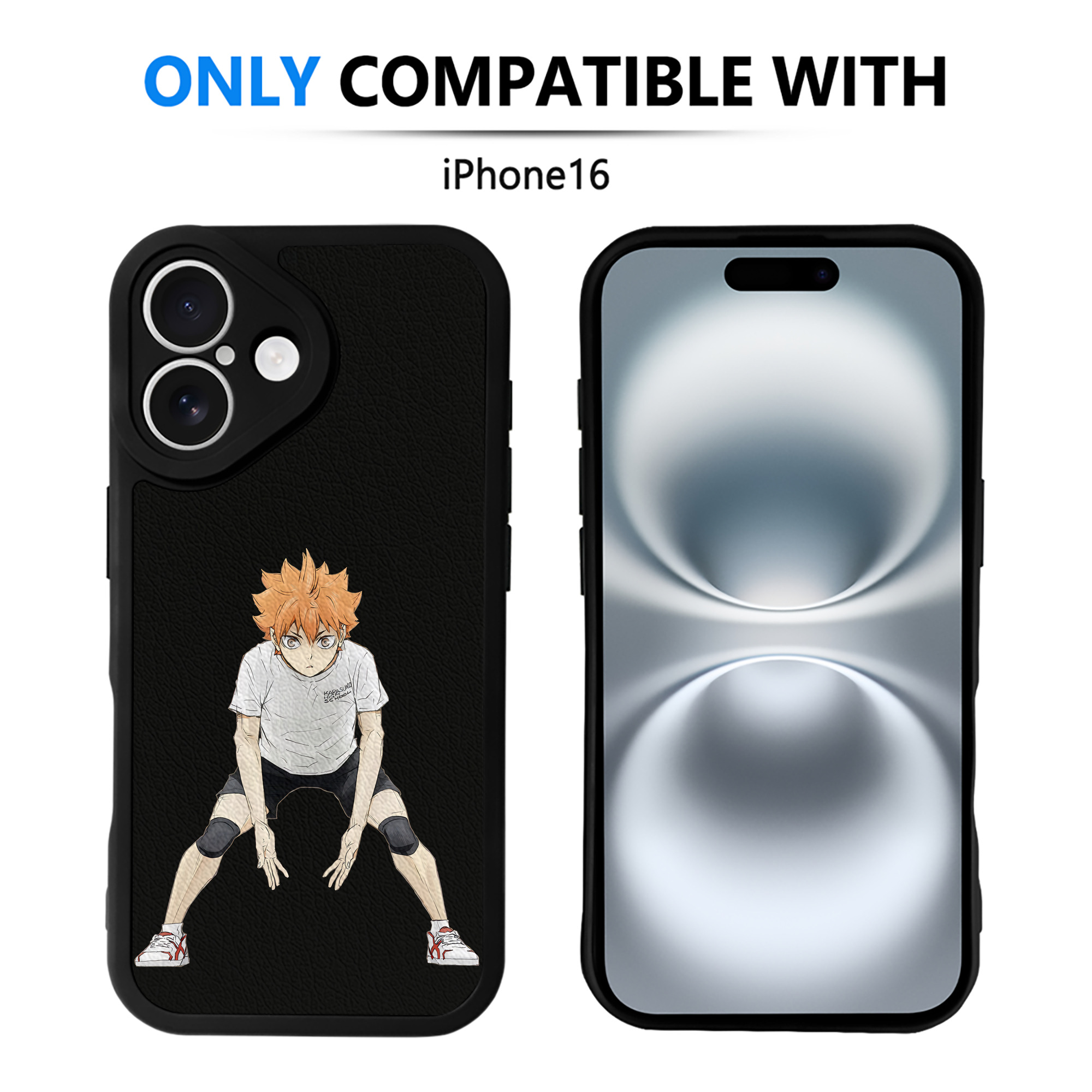 （画像用） ハイキュー!! Haikyu!! 【iPhone 16シリーズ対応】シリコンスマホケース（レザー調） 材質：シリコン
